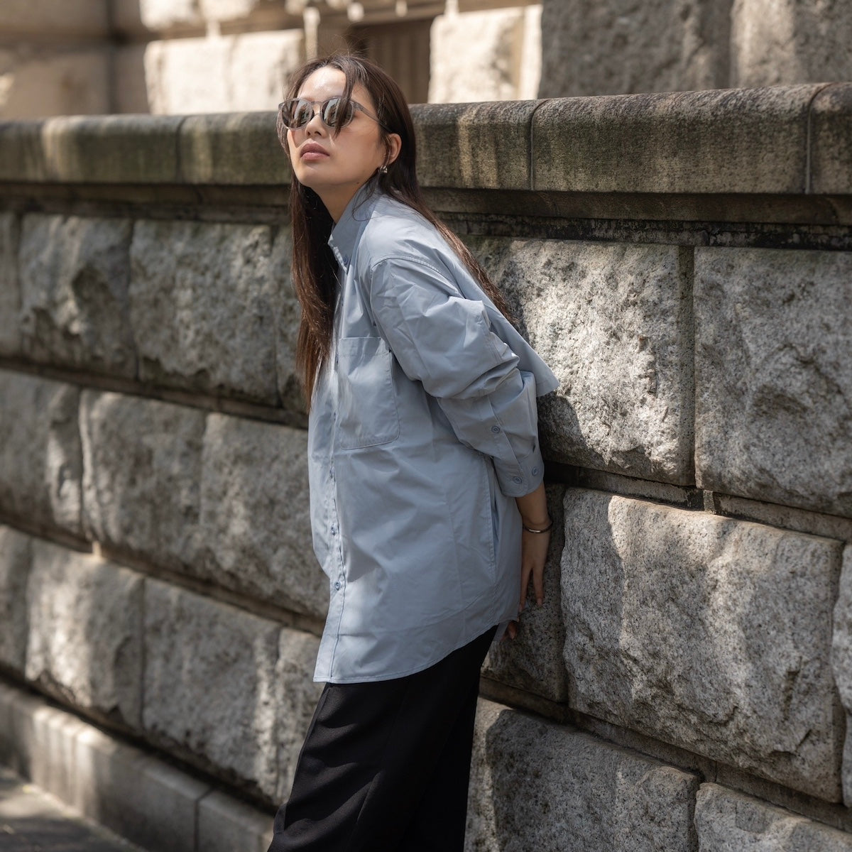 PAPERSKY × TARPtoTARP_HIKE&CAMP CAVE Typewriter Big Shirt